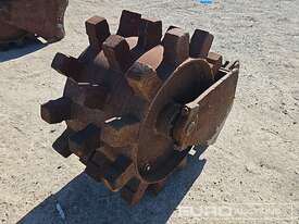 Compaction Wheel to suit 20T Excavator, 465mm Centers, 330mm Ears, 80mm Pins  - picture0' - Click to enlarge