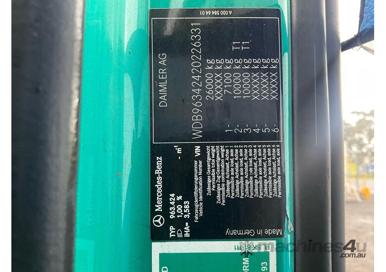 2018 Mercedes Benz Actros 2658 Prime Mover Sleeper Cab