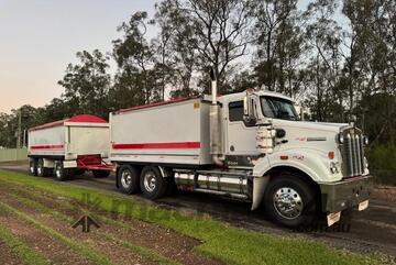 2007 Kenworth T404 SAR, Cummins ISX (PRE EGR/DPF), 18sp, SAR with Hercules dog trailer