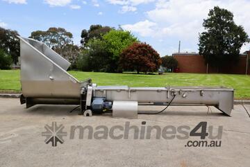Large Industrial Stainless Steel Auger with Dual Paddle Mixer - 4m Screw Length - Mackies