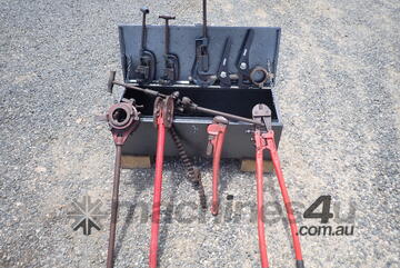 Plumbing tools in toolbox