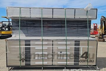 Unused 3.0m Work Bench/Tool Cabinet,10 Drawers