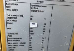 Olympian 150KVA standby generator