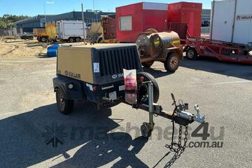 2008 Sullair 185 DPO Single Axle Trailer Mounted Compressor