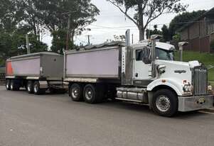 2012 Kenworth T409 SAR 6x4 Tipper & Borcat Quadaxle Dog Trailer