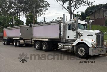 2012 Kenworth T409 SAR 6x4 Tipper & Borcat Quadaxle Dog Trailer
