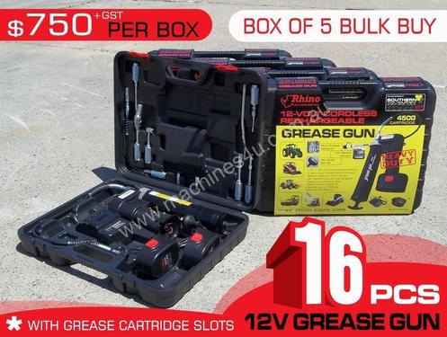 BOX OF 5 BULK BUY 12V Rechargeable Grease Gun