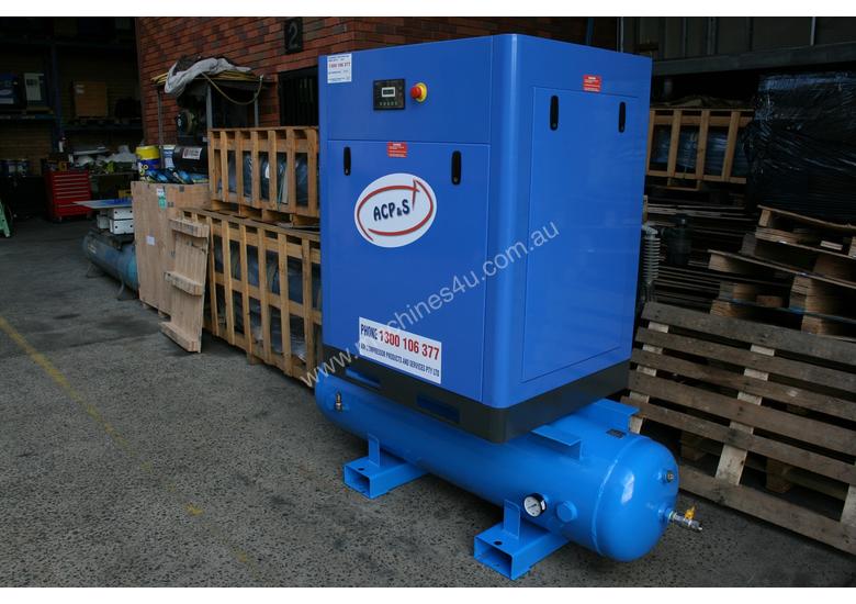caption German Rotary Screw - 20hp / 15kW Rotary Screw Air Compressor with Air Receiver Tank