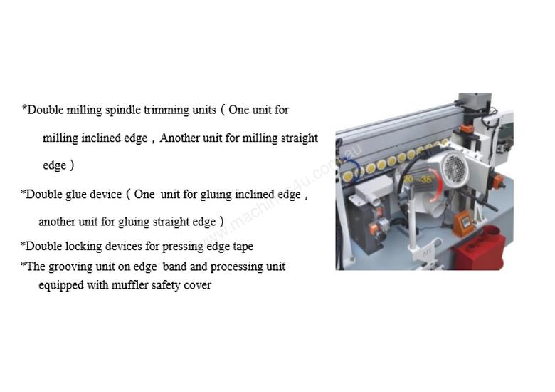 caption NANXING pre milling 0-60° Inclined beveled Automatic Edgebander NB6IJ