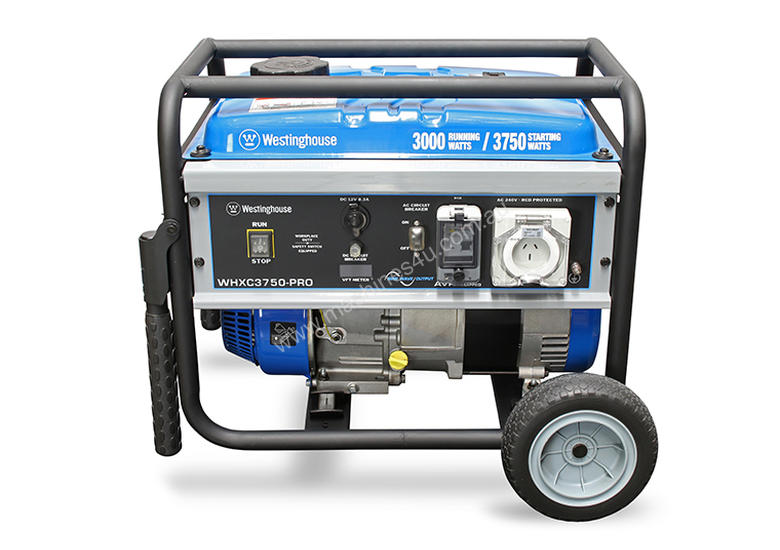 caption WESTINGHOUSE 4.7kVA Max TRADIE Generator (Model: WHXC3750-Pro)