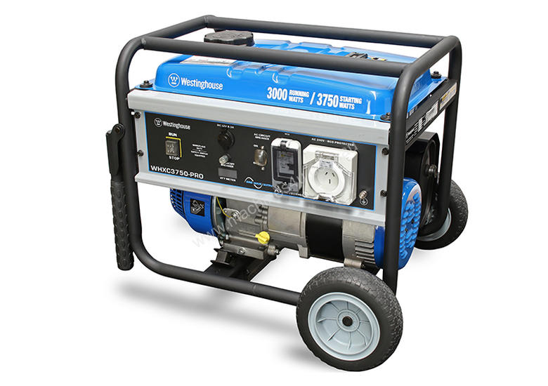caption WESTINGHOUSE 4.7kVA Max TRADIE Generator (Model: WHXC3750-Pro)