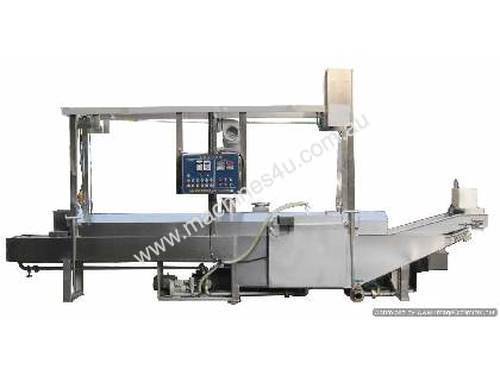Fully Automatic Continuous Fryer with hold-down belt (Gas Fired)