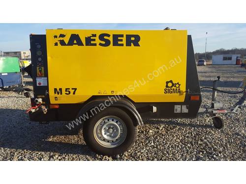 2007 Kaeser M57, 200cfm Diesel Air Compressor, 1510 hours, 6 month warranty