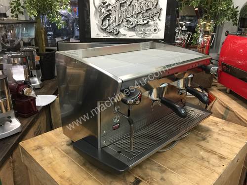 RANCILIO CLASSE 8 2 GROUP HIGH CUP STAINLESS ESPRESSO COFFEE MACHINE