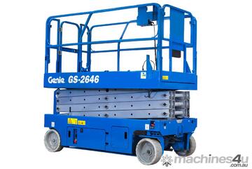 Genie GS2646 26ft Electric Scissor Lift Quiet, Efficient & Easy to Maneuver! Genie GS2646 26ft Electric Scissor Lift Quiet, Efficient & Easy to Maneuver!