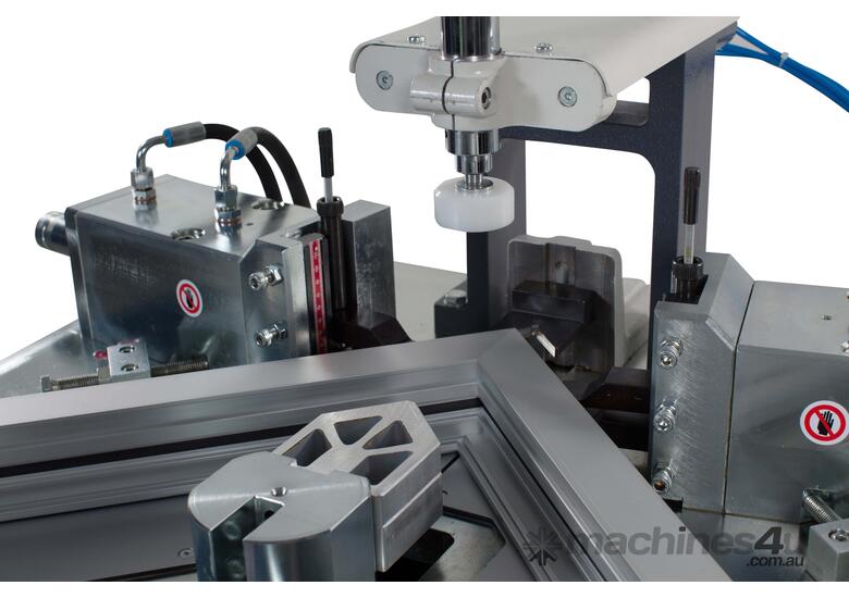 caption OZ MACHINE Rising mitre - corner crimping made easy. SAVE $1090