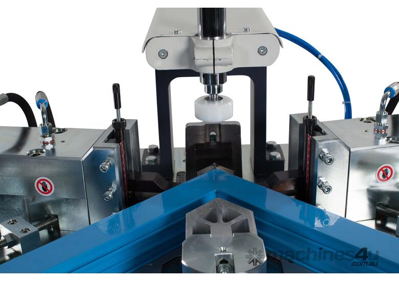 caption OZ MACHINE Rising mitre - corner crimping made easy. SAVE $1090