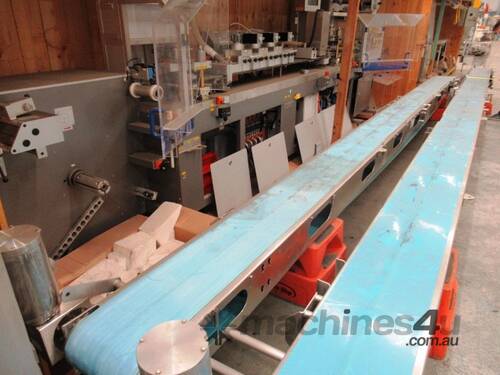 Flat Belt Conveyor, 7050mm L x 285mm W