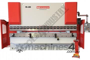 Metalmaster 4 metre x 200 Ton Hydraulic Pressbrake With Safety Light Guards Metalmaster 4 metre x 200 Ton Hydraulic Pressbrake With Safety Light Guards