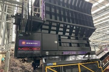 MECBIO - RAPTOR 2600S Stationary Monorotor Shredder with Hydraulic Drive