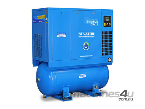 caption CVA Compressors - New Senator Rotary Screw Air Compressor VSD with Dryer - CSV15 - 15kw - 35-87cfm