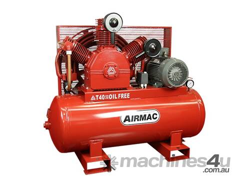 caption CVA Compressors - New Airmac Oil Free Piston Compressor - T40-OF 415 - 24.4cfm