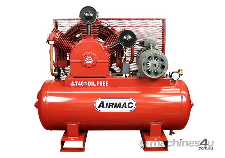 caption CVA Compressors - New Airmac Oil Free Piston Compressor - T40-OF 415 - 24.4cfm