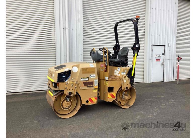 caption Caterpillar CB22 Smooth Drum Vibrating Roller