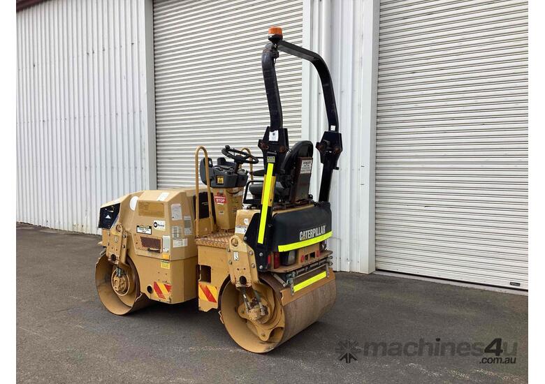 caption Caterpillar CB22 Smooth Drum Vibrating Roller