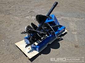 Unused GIYI Auger to suit Skidsteer Loader, 8in Auger, With 12in/16in Auger Rod  - picture1' - Click to enlarge