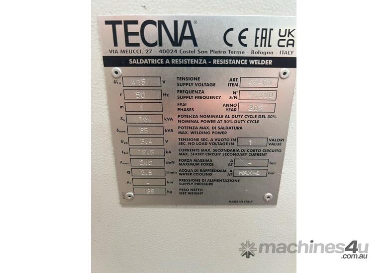 caption Techna 4640N 16kva spot welder