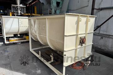 Ribbon Mixer Mild steel construction on stand 2000 Liter capacity approx