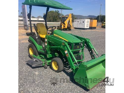 John Deere 1026R with loader and 60” mower deck