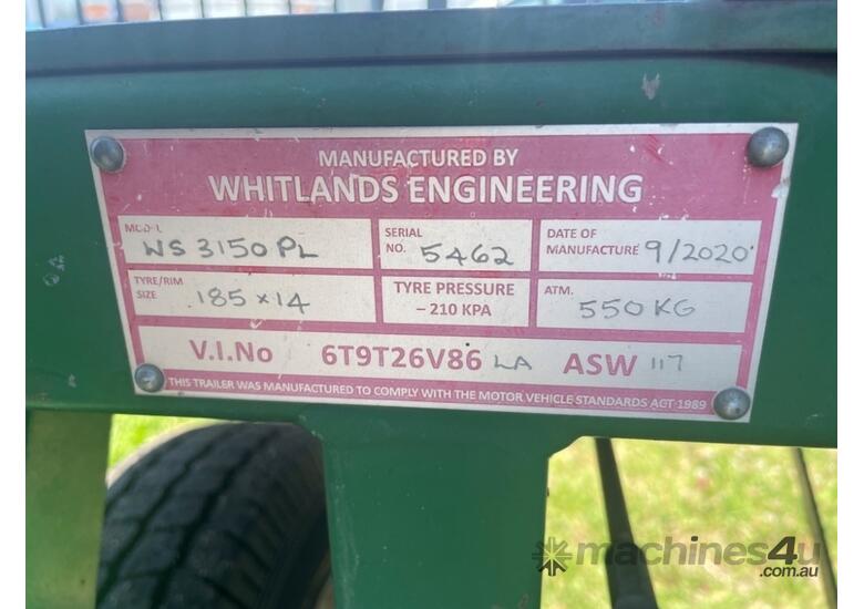 caption 2020 Whitlands Engineering / Super Axe WS3150PL Log Splitter