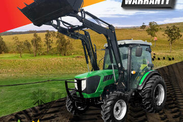 AgKing -75HP AK754C CabinTractor with FEL 4in1 Bucket & Package Slasher Forks & Spears