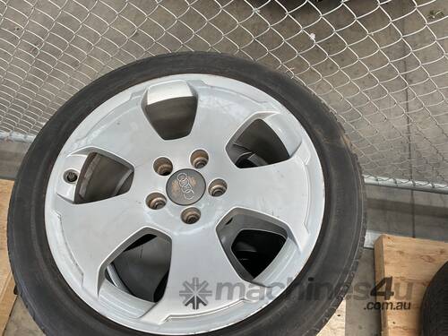 caption Audi rims and tyres x 4