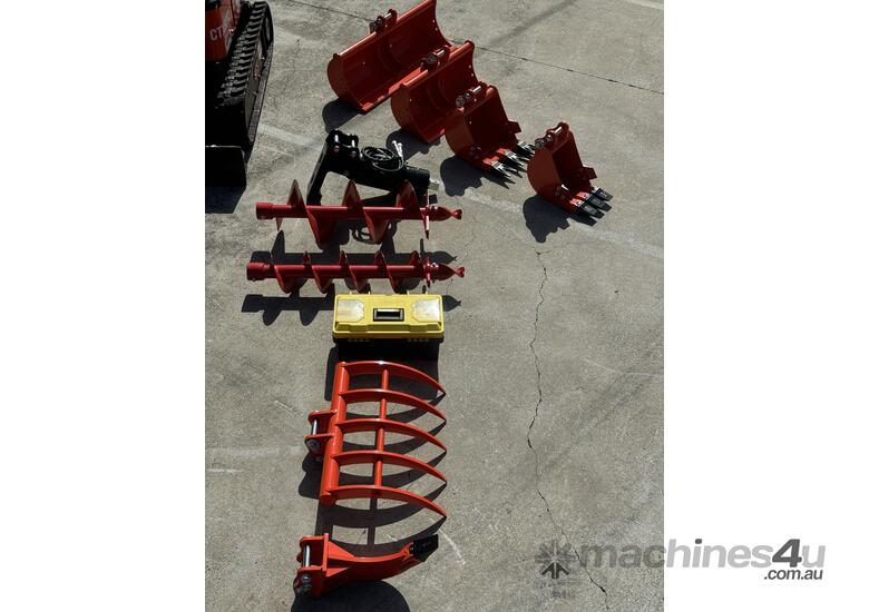 caption Mini Excavator 1.3 T HAIHONG CTX 8012 Pro Package Deal with 2 SPEED TRACKING!