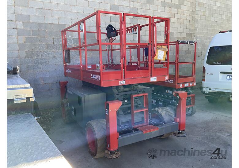 caption Financier's 2023 Skyjack SJ6832 RT 4x4 Scissor Lift