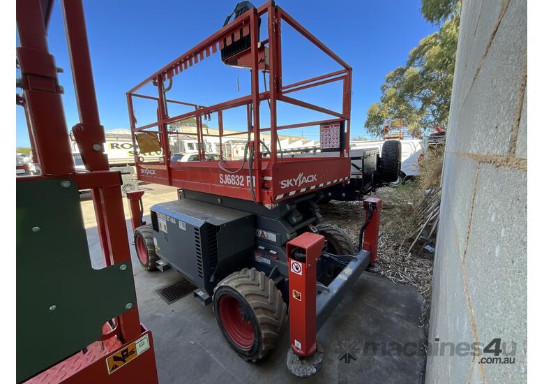 caption Financier's 2023 Skyjack SJ6832 RT 4x4 Scissor Lift