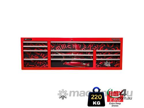 11 Drawer 72” Hammerhead Graffiti Tool Chest (Red Sea)
