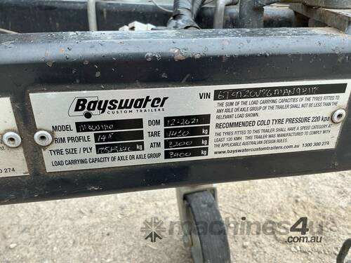 2021 Bayswater Dual Axle Box Trailer