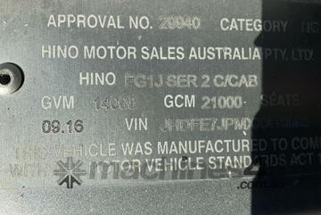 2016 Hino FE500 1426 Cab Chassis