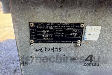 Self-dumping forklift/crane bin