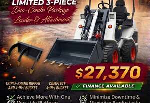 Brand New Ozziquip AL20 Mini Loader 4-in-1 with Rippers 3-Piece Package