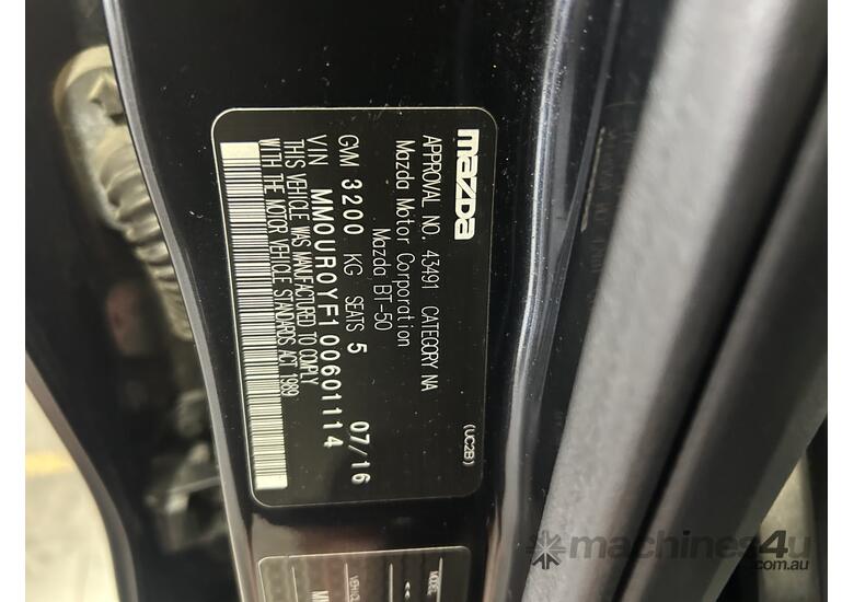 2016 Mazda BT-50 XTR Diesel