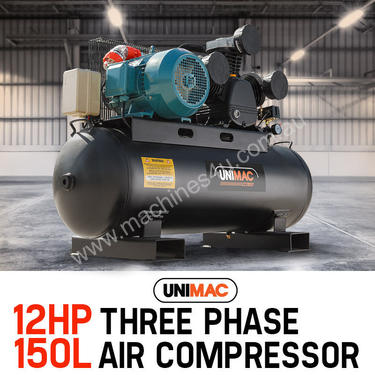 UNIMAC Industrial Air Compressor 150L Receiver 3 P