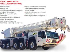 TEREX DEMAG AC140 140t ALL TERRAIN CRANE - Hire - picture0' - Click to enlarge