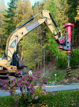 MOVAX TAD-31S EXCAVATOR MOUNTED PILING DRILL
