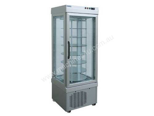 Tekna 4401NFP Single Door Upright Rotating Verticle Cake Display - 4 Sided Glass