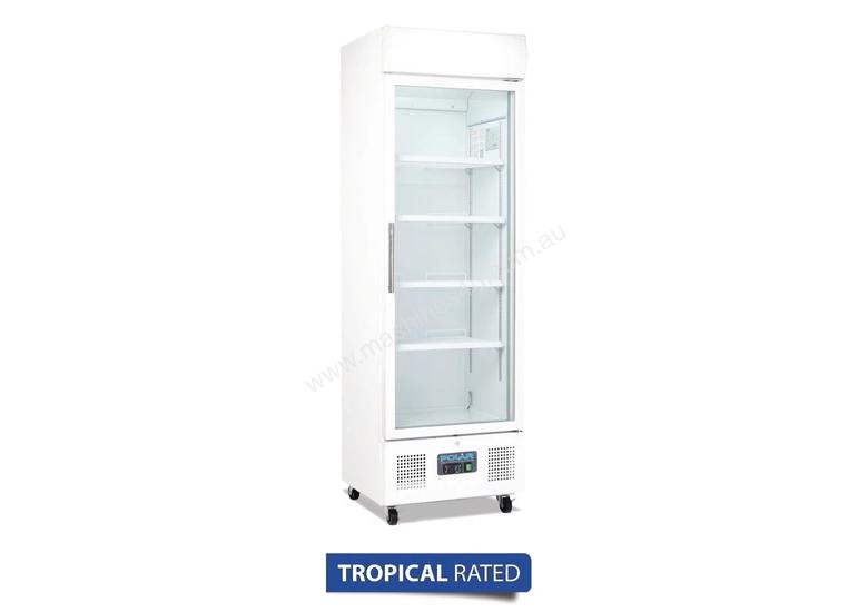 caption Polar DM076-A - Upright Display Chiller 322Ltr Single Door Fridge
